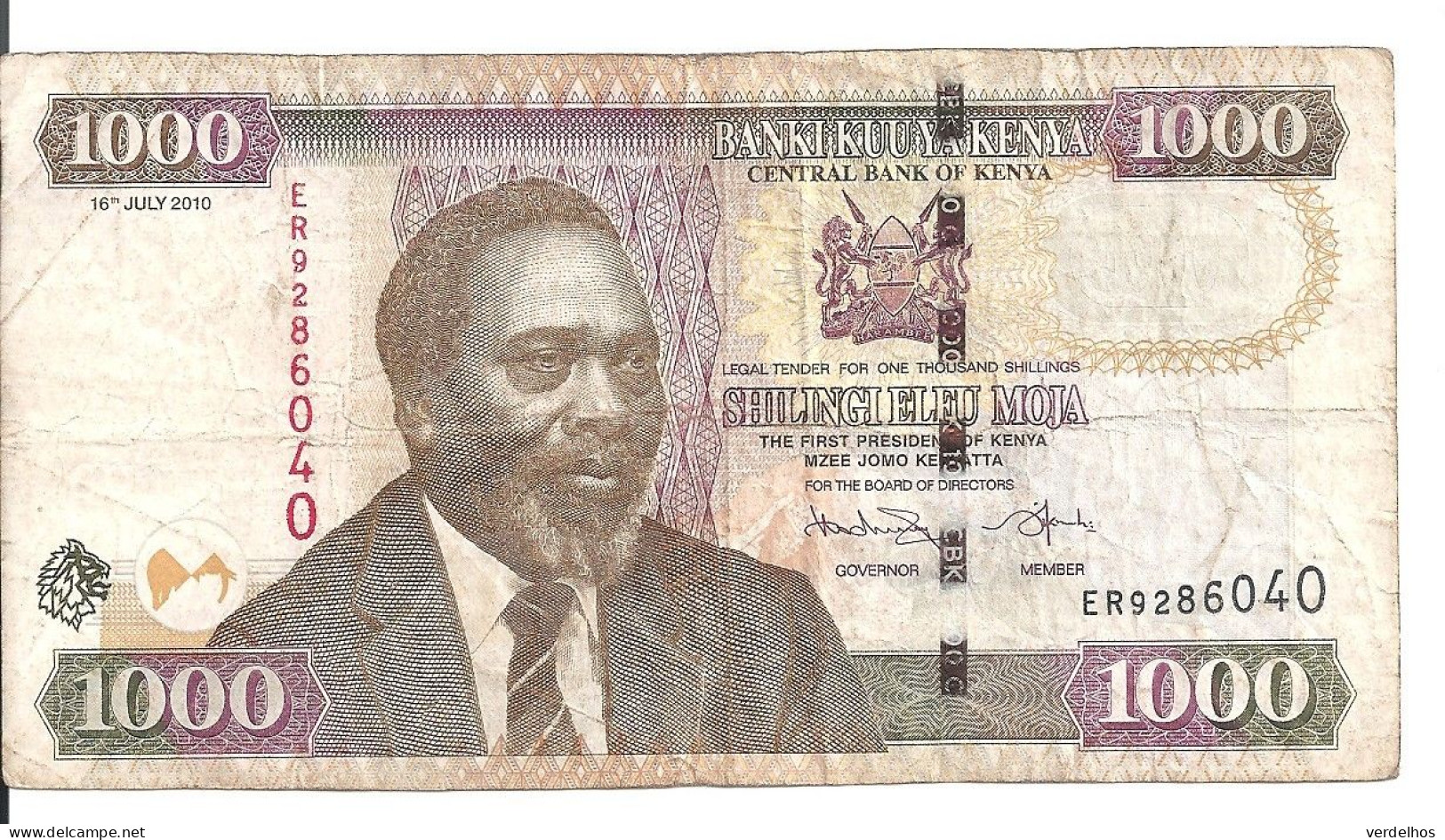 KENYA 1000 SHILLINGS 2010 VF P 51 E - Kenia