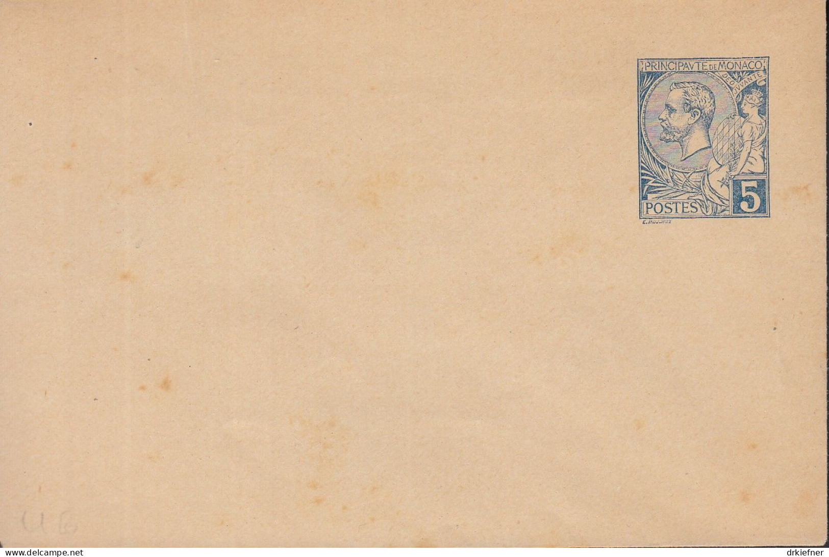 MONACO U 4 A, Ungebraucht, Fürst Albert I., 1891 - Postwaardestukken