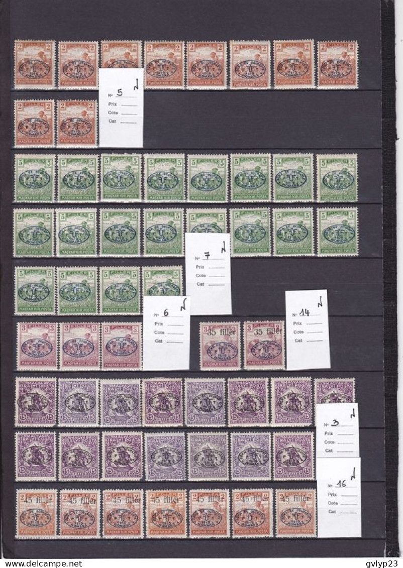 OCCUPATION ROUMAINE UN LOT DE 351 TIMBRES NEUFS ** ET NEUFS * 2° CHOIX  AU 1/10° DE LA COTE YVERT ET TELLIER 1919 - Debreczen