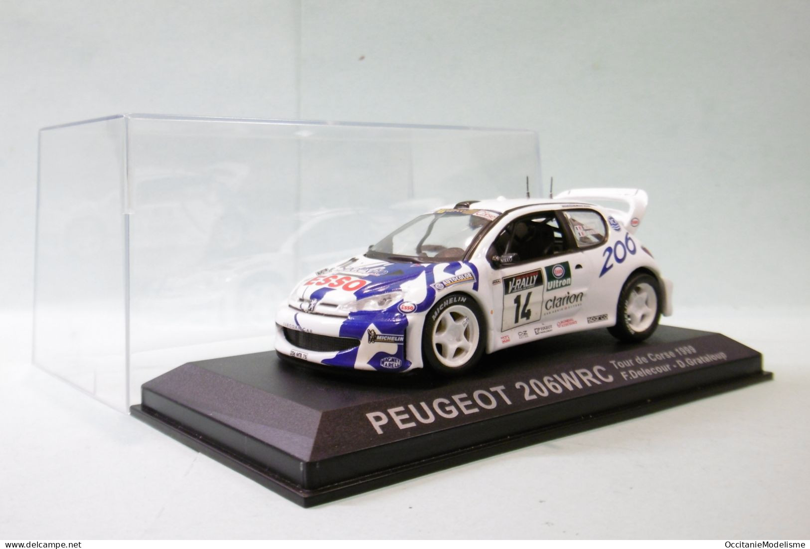 Altaya / Ixo - PEUGEOT 206 WRC #14 Tour De Corse 1999 Delecour - Grataloup 1/43 - Rallye