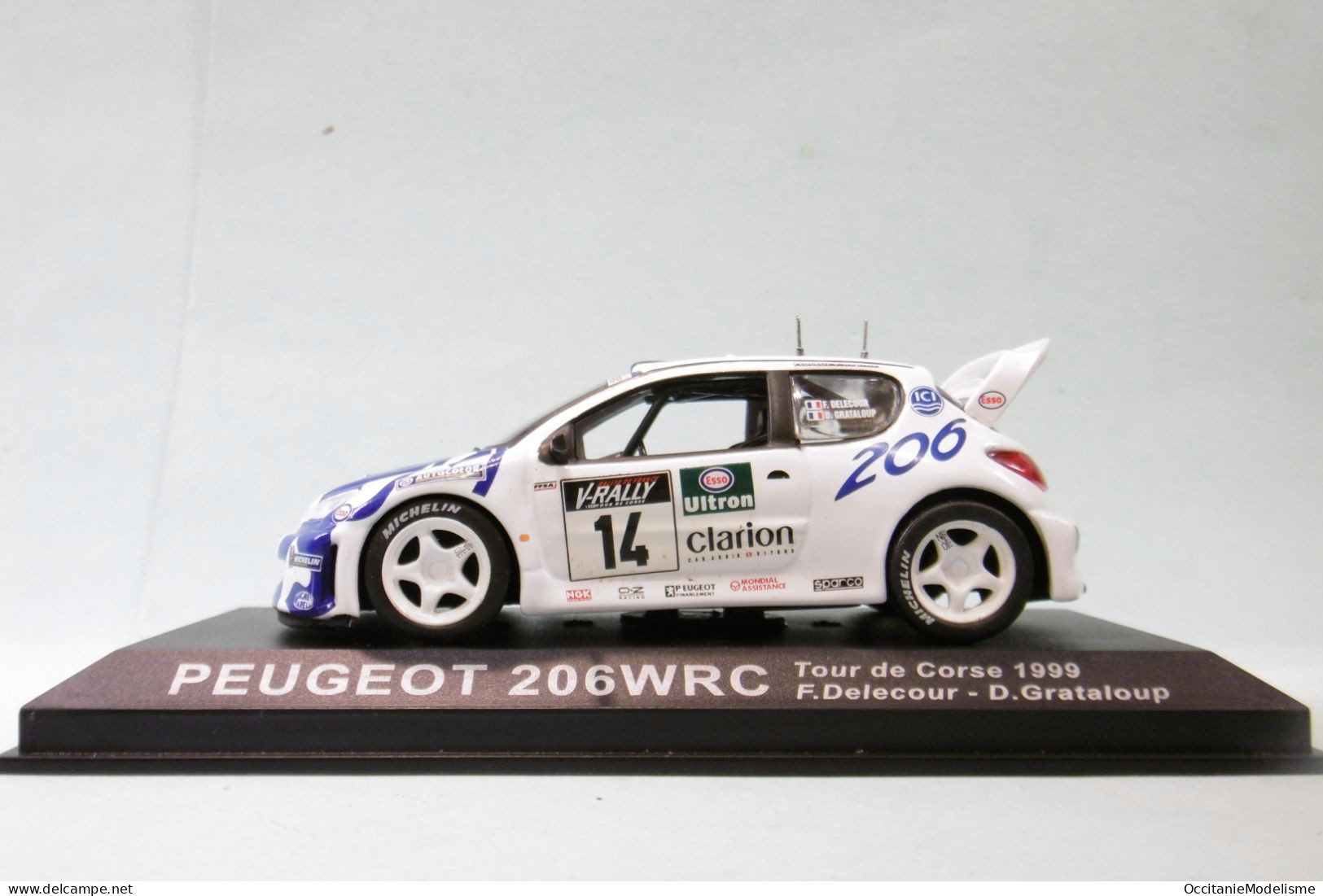 Altaya / Ixo - PEUGEOT 206 WRC #14 Tour De Corse 1999 Delecour - Grataloup 1/43 - Rally