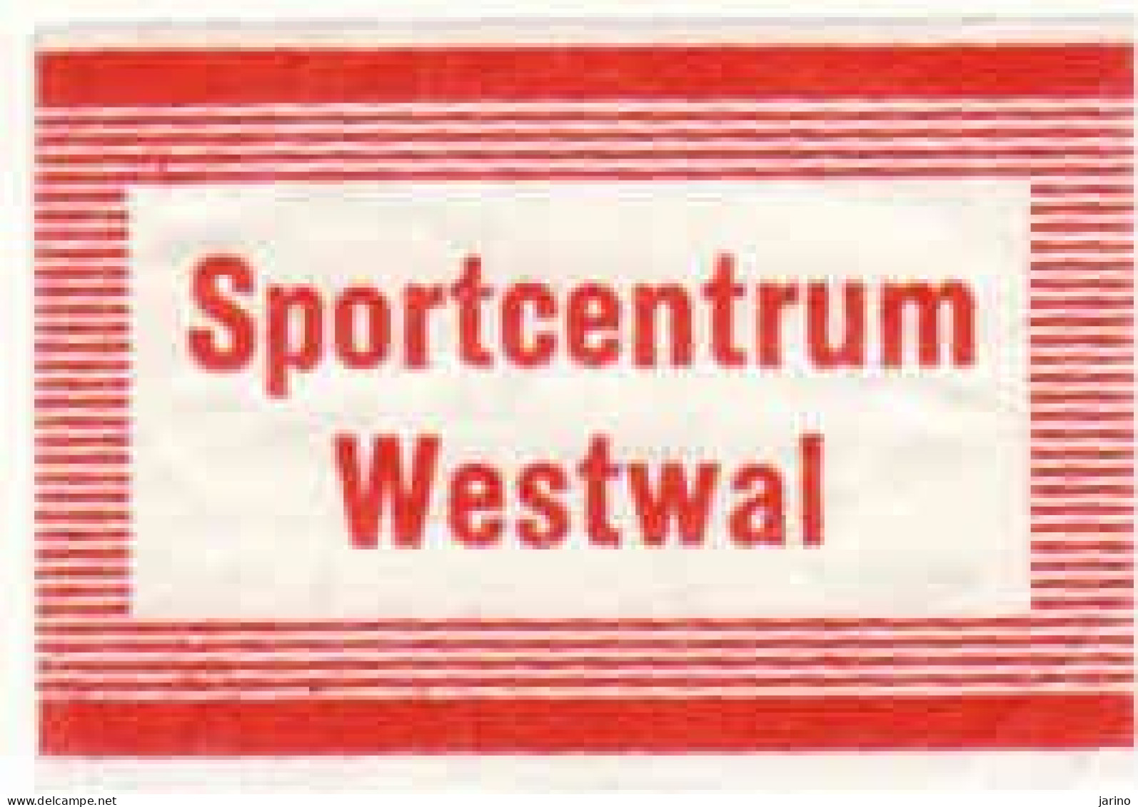 Dutch Matchbox Label, Sportcentrum WASTWAL Holland, Netherlands - Boites D'allumettes - Etiquettes