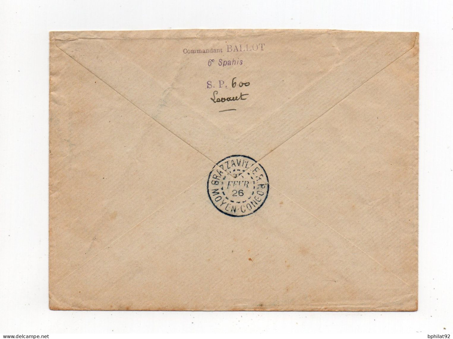 !!! LETTRE RECOMMANDEE DU 14/1/1926 POUR FORT ARCHAMBAULT CACHET POSTE AUX ARMEES 612 (LEVANT) - Covers & Documents