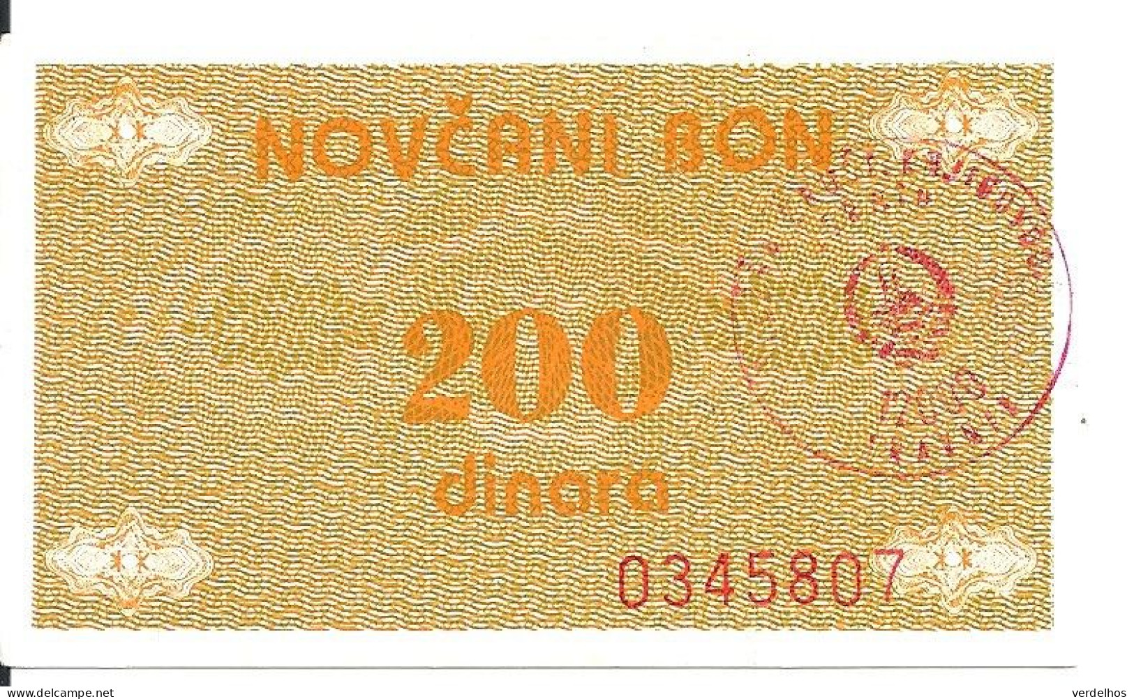 BOSNIE HERZEGOVINE 200 DINARA ND1992 XF+ P 48 - Bosnie-Herzegovine