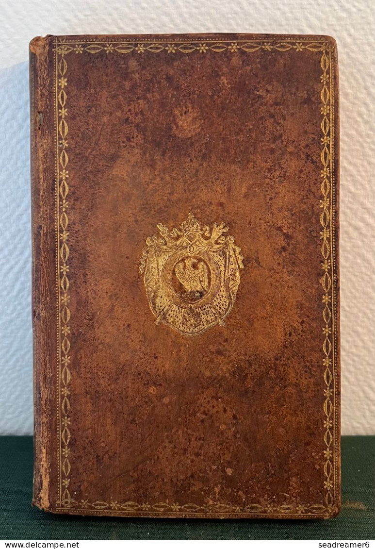 LIVRE RARE Cuir 1808 " POSTE IMPÉRIALES ETAT GENERAL DES POSTES ET RELAIS DE L'EMPIRE FRANCAIS " EX COLLECTION BAUDOT - Philatelie Und Postgeschichte