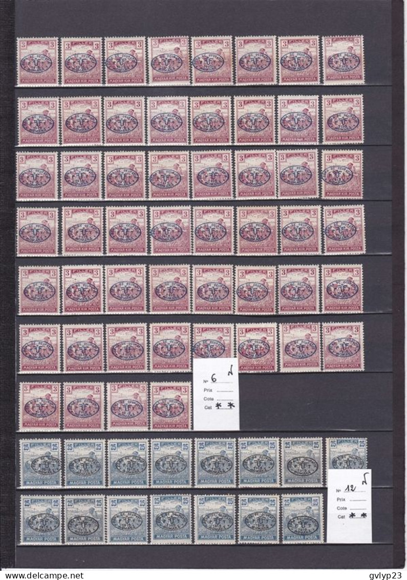 OCCUPATION ROUMAINE UN SUPERBE  LOT DE 967 TIMBRES NEUFS SANS CHARNIèRE AU 1/10° DE LA COTE YVERT ET TELLIER 1919 - Debreczin