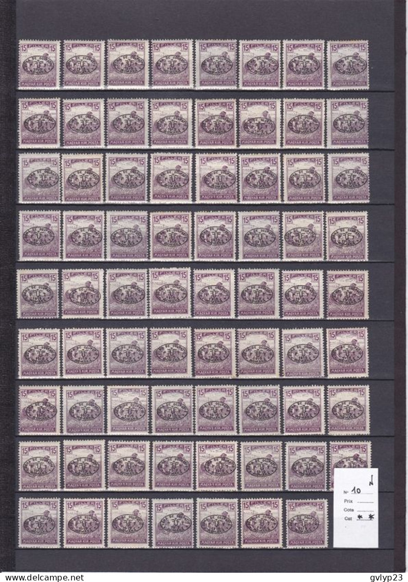 OCCUPATION ROUMAINE UN SUPERBE  LOT DE 967 TIMBRES NEUFS SANS CHARNIèRE AU 1/10° DE LA COTE YVERT ET TELLIER 1919