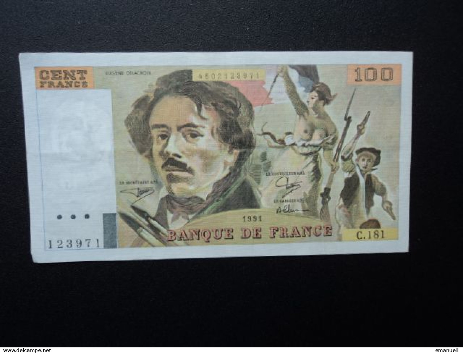 FRANCE : 100 FRANCS   1991 Alphabet C.131   FAYETTE 69 Bis / PICK 154e    TTB+ * - 100 F 1978-1995 ''Delacroix''