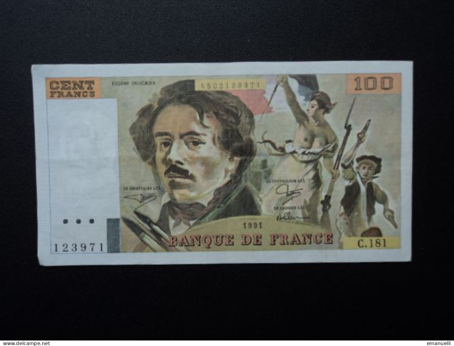 FRANCE : 100 FRANCS   1991 Alphabet C.131   FAYETTE 69 Bis / PICK 154e    TTB+ * - 100 F 1978-1995 ''Delacroix''