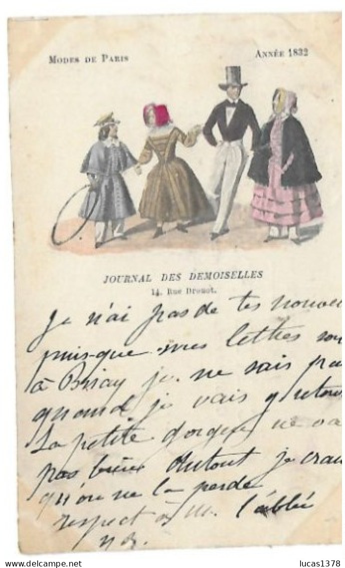 ILLUSTRATEUR / 4 CARTES / MODES DE PARIS / 1824.1827.1832.1833 / PRECURSEURS 1901 - Mode