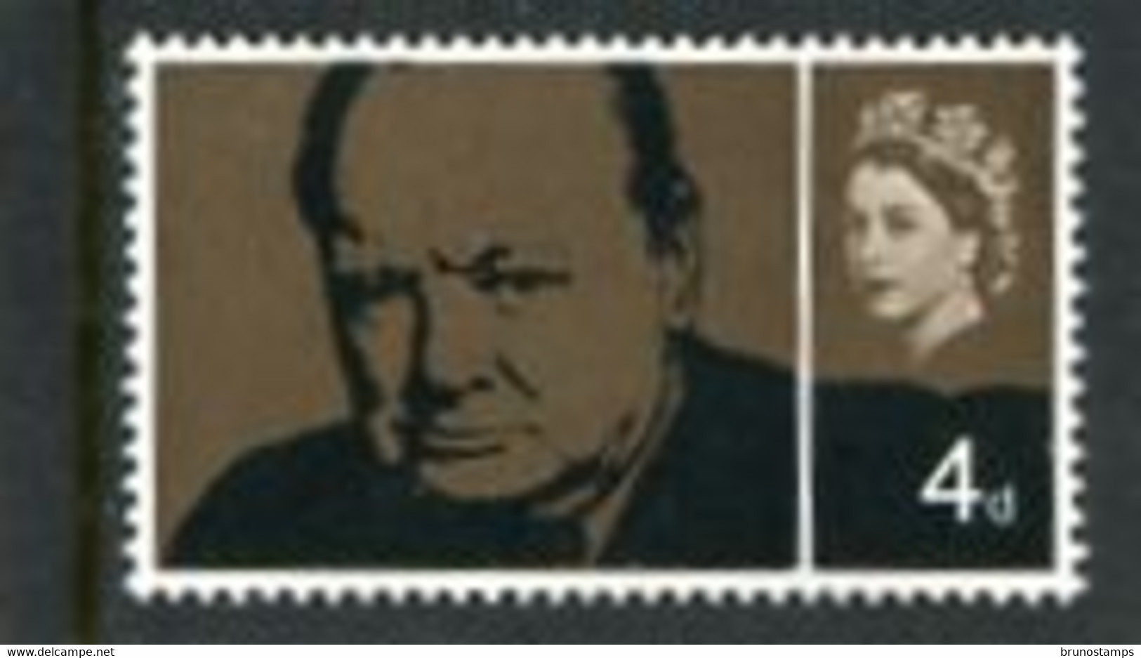 GREAT BRITAIN - 1965  4d  CHURCHILL  PHOSPHOR  MINT NH - Unused Stamps