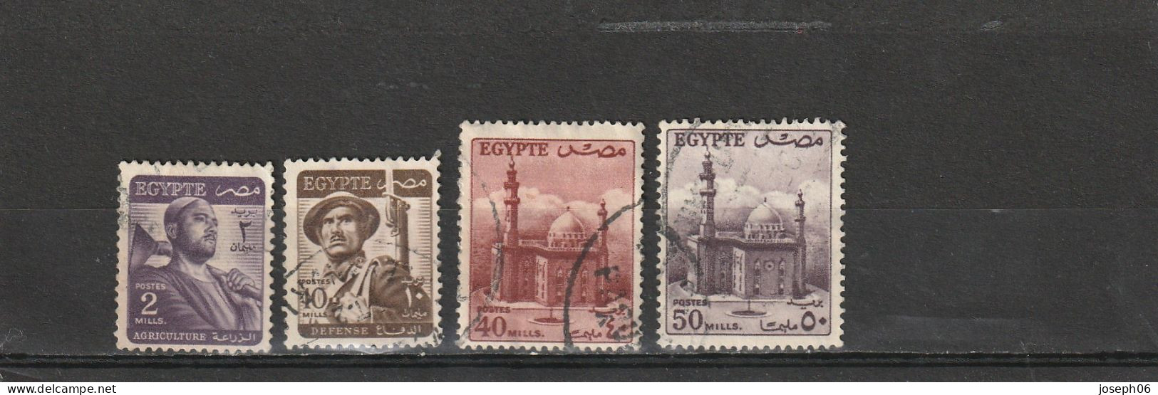 EGYPTE   1953 - 56  Y.T. N° 311  à  326  Incomplet  Oblitéré  321  322 - Usados