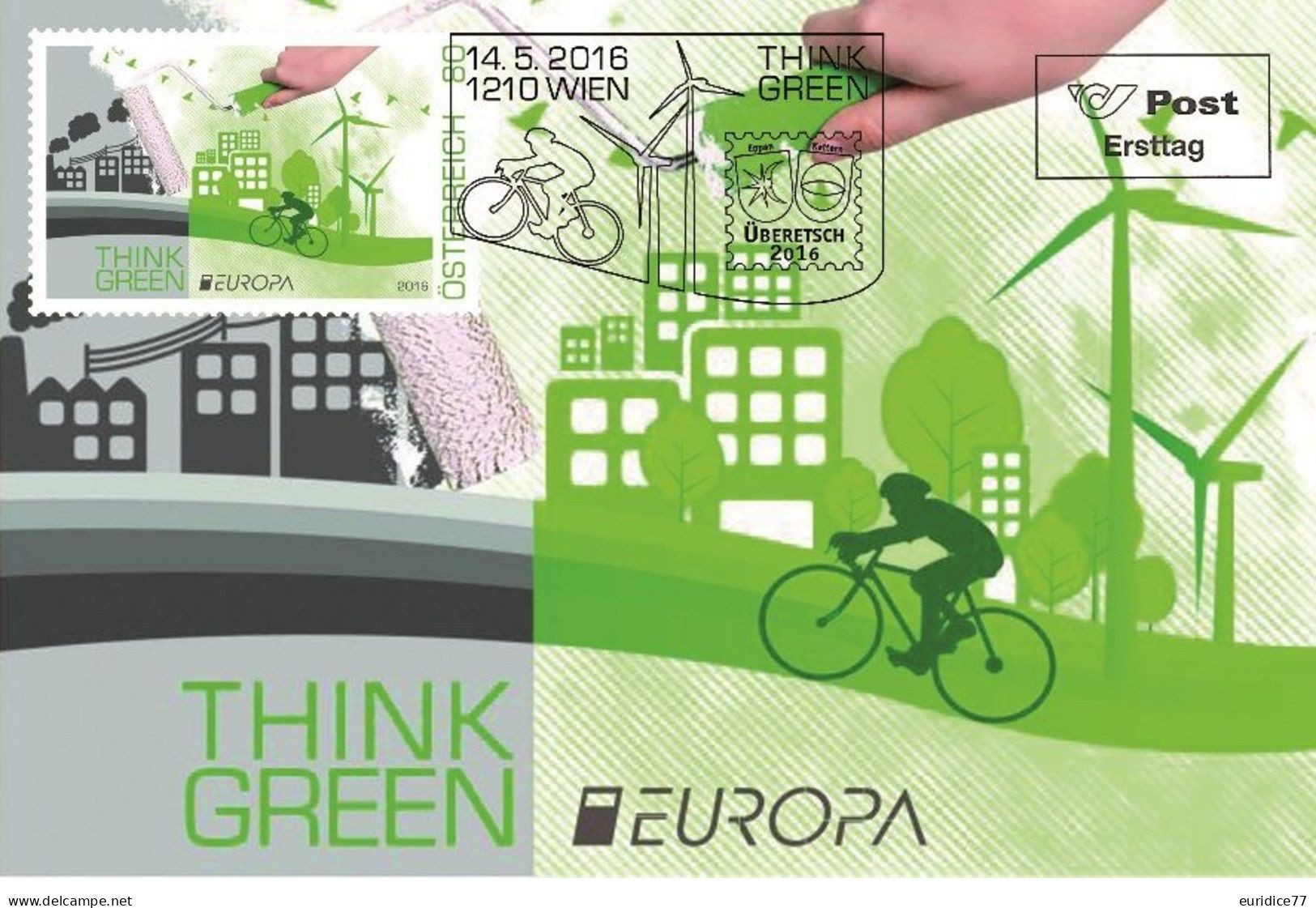 Austria 2016 - EUROPA 2016 - Think Green Carte Maximum - 2016