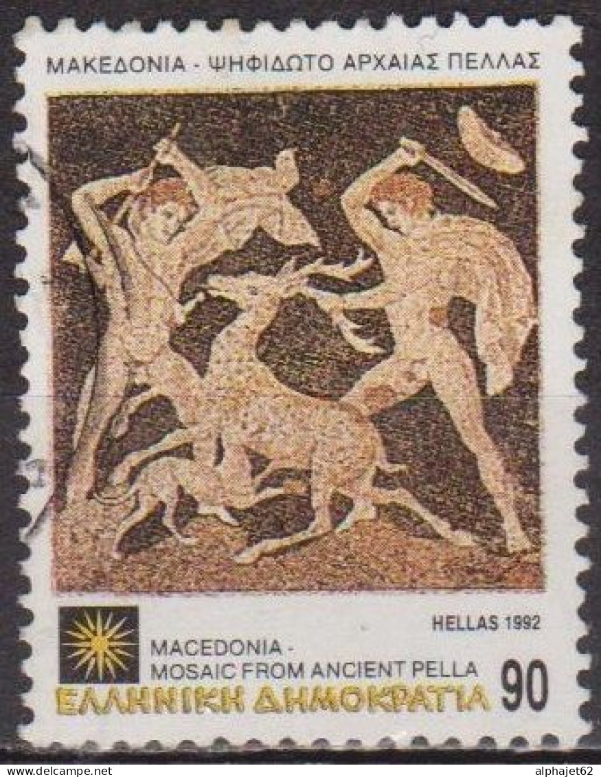 Les Chasseurs De Cerf, Mosaique - GRECE - Macédoine - N°  1797 - 1992 - Gebraucht