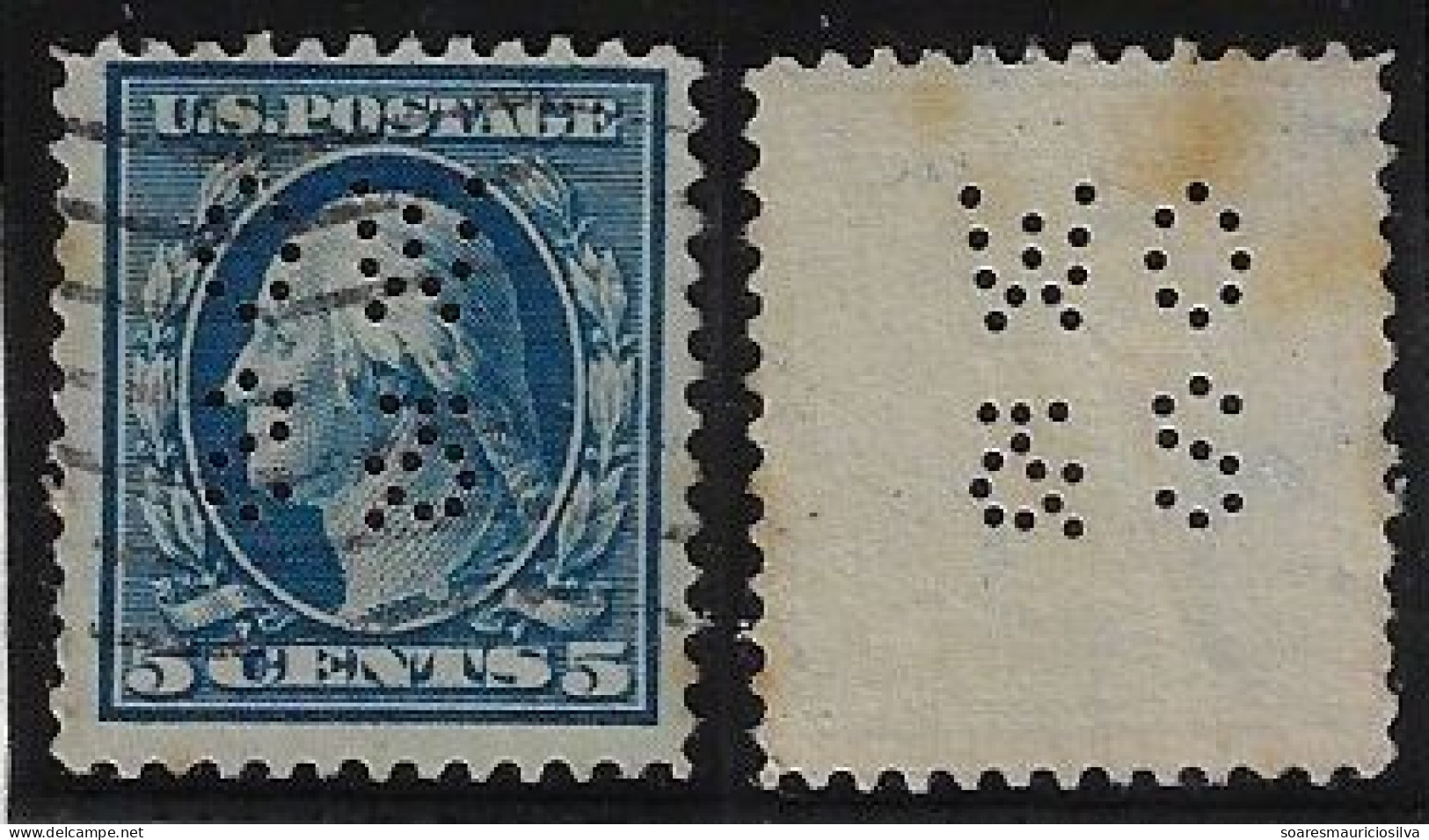 USA United States 1902/1933 Stamp With Perfin WO/&S By William Openhym & Sons From New York Lochung Perfore - Perforés