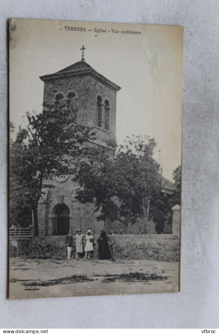 Cpa 1921, Tébessa, église, Vue Extérieure, Algérie - Tébessa