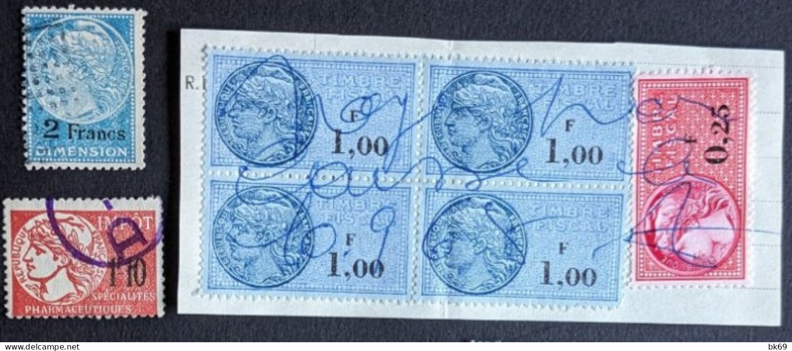 Lot 16 Timbres Fiscaux - Stamps