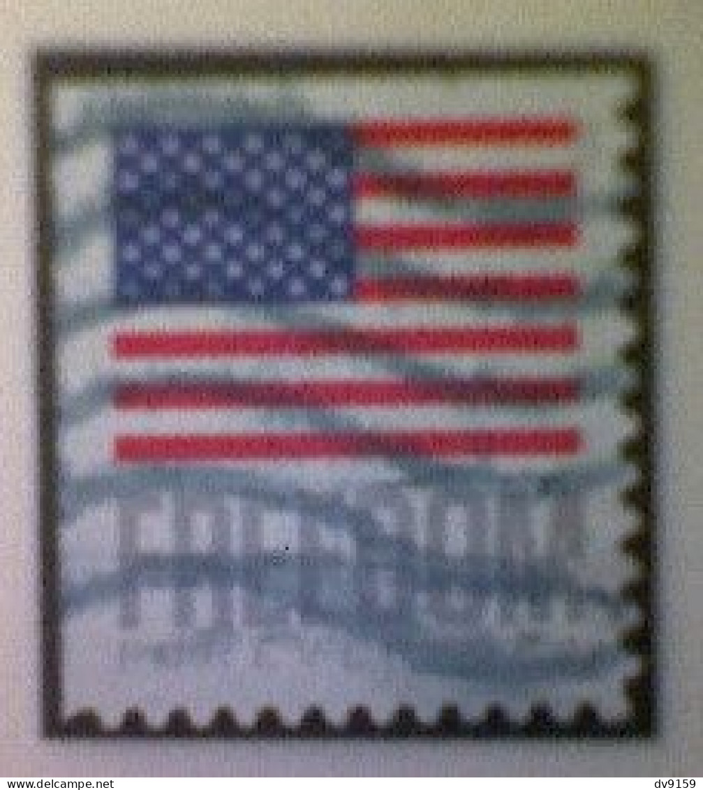 United States, Scott #5791, Used(o), 2023 Booklet, Freedom Flag, (63¢), Gray, Blue, And Red - Used Stamps