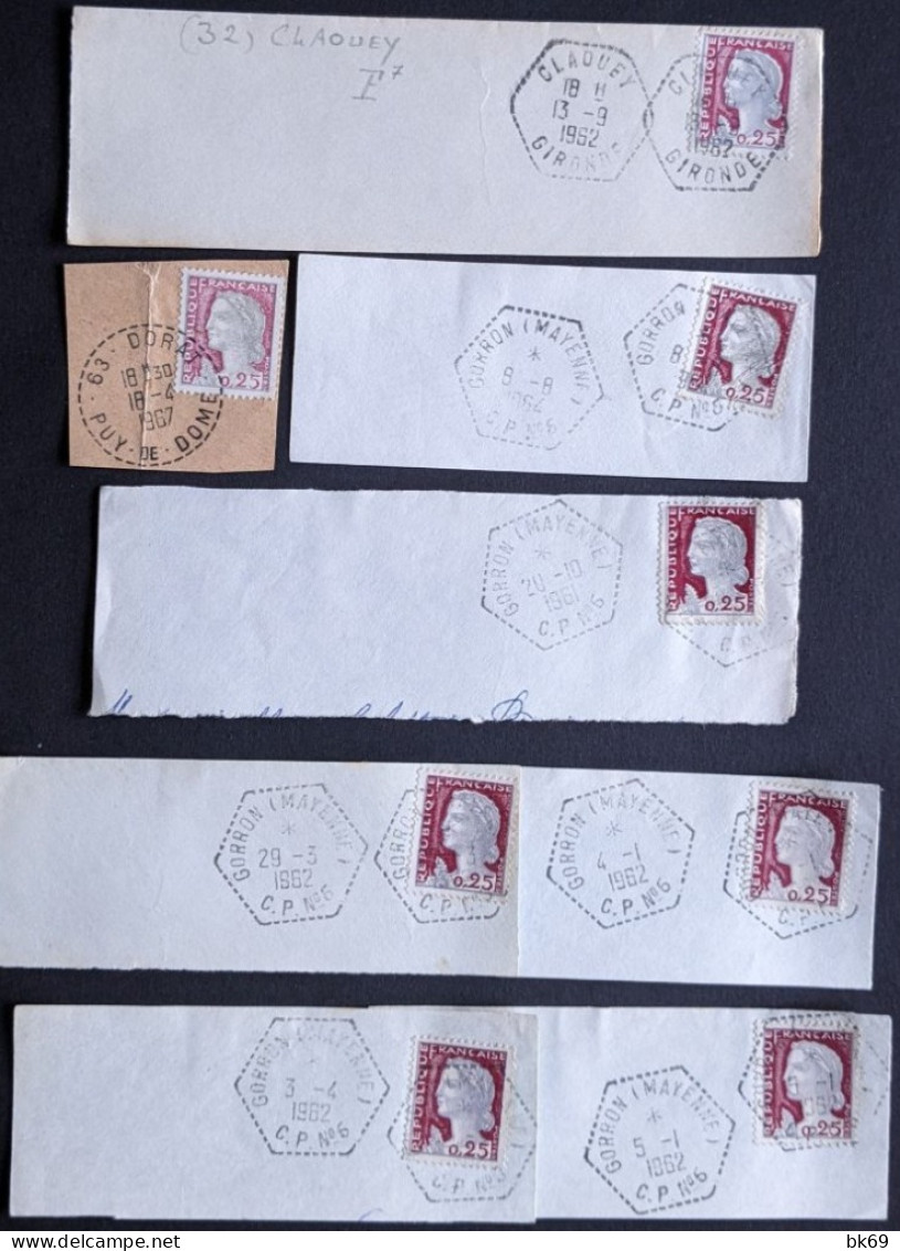 23 Timbres, Beaux Cachets Sur Gandon, Coq & Marianne Decaris, Blasons - Stamps