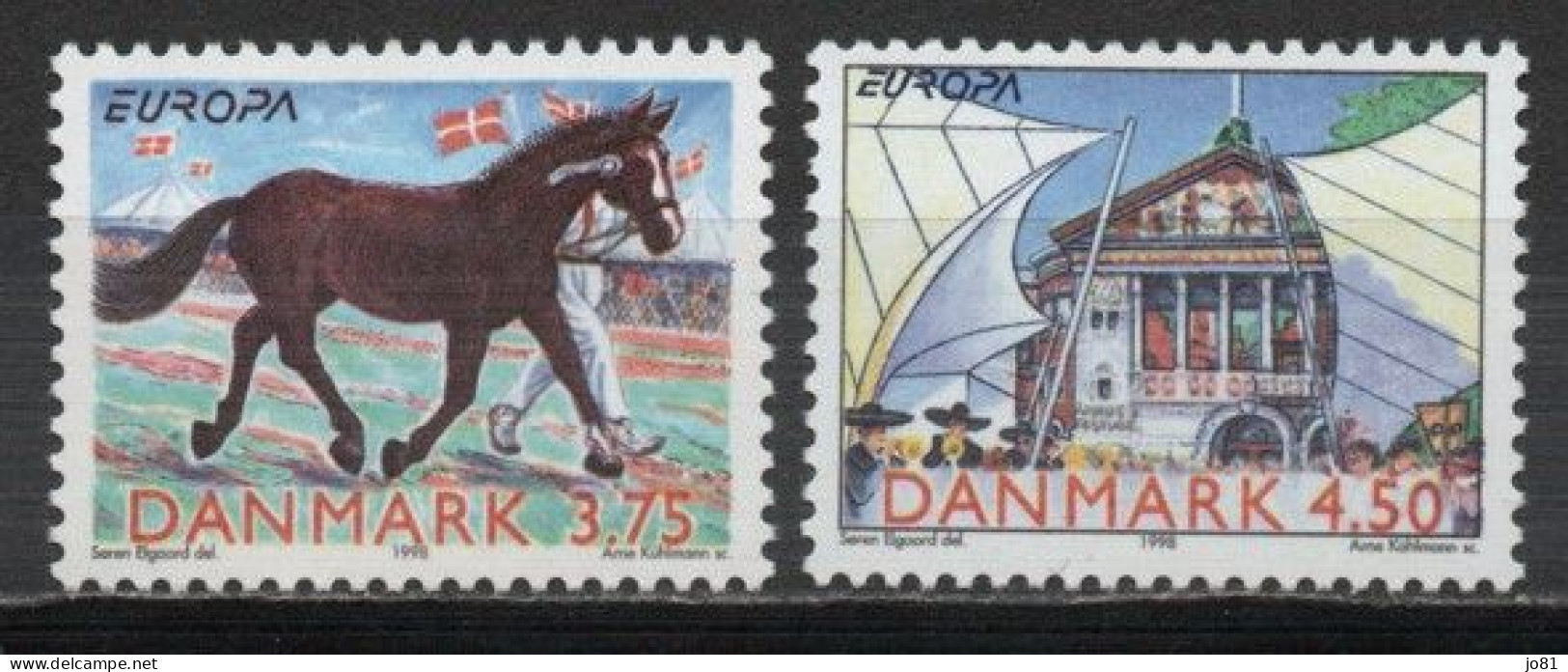 Danemark YT 1191-1192 Neuf Sans Charnière XX MNH Europa 1998 - Unused Stamps