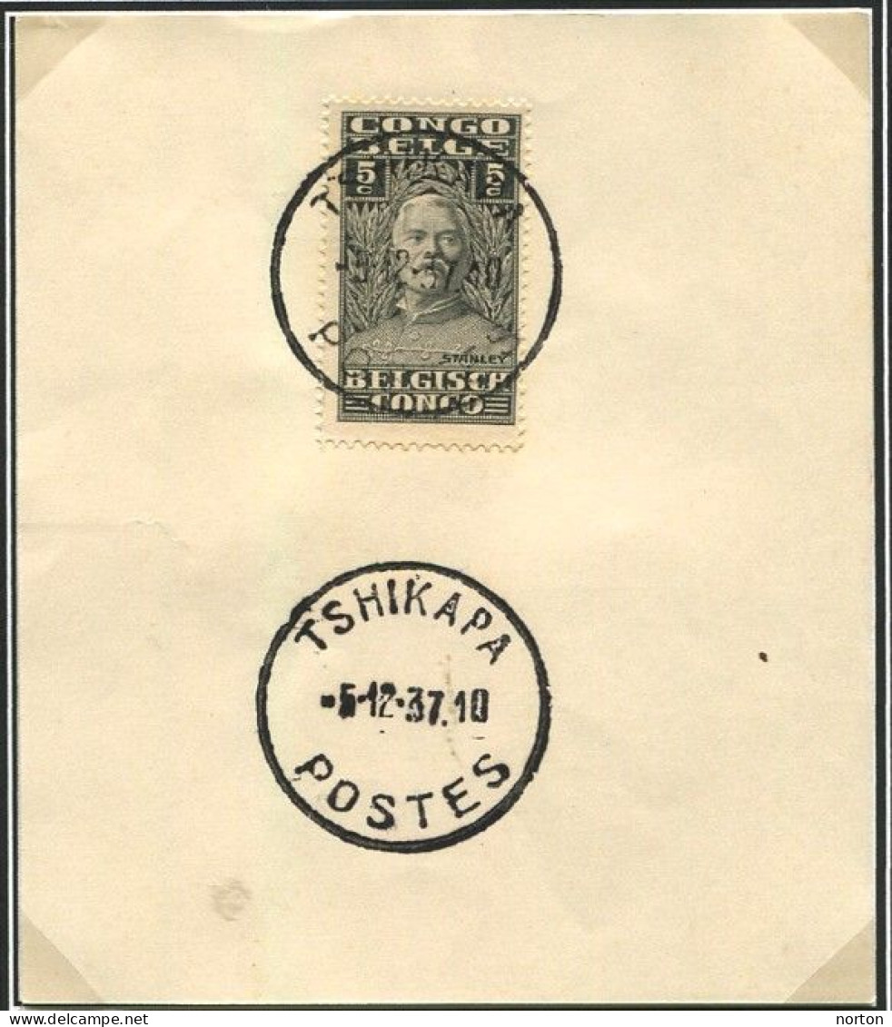 Congo Tshikapa Oblit. Keach 7C2 Sur C.O.B. 135 Sur Papier Libre Le 05/12/1937 - Briefe U. Dokumente
