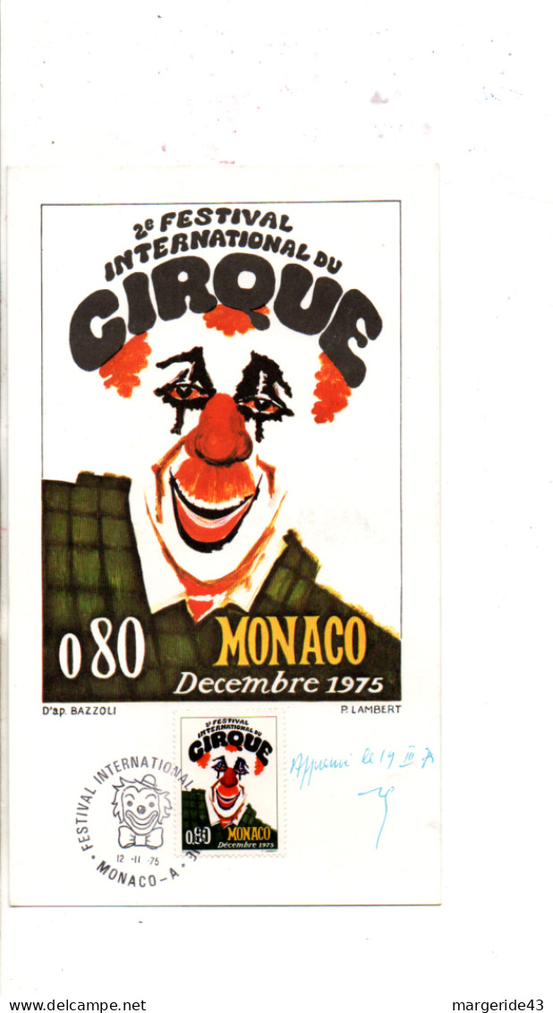 MONACO FESTIVAL DU CIRQUE 1975 - Circus