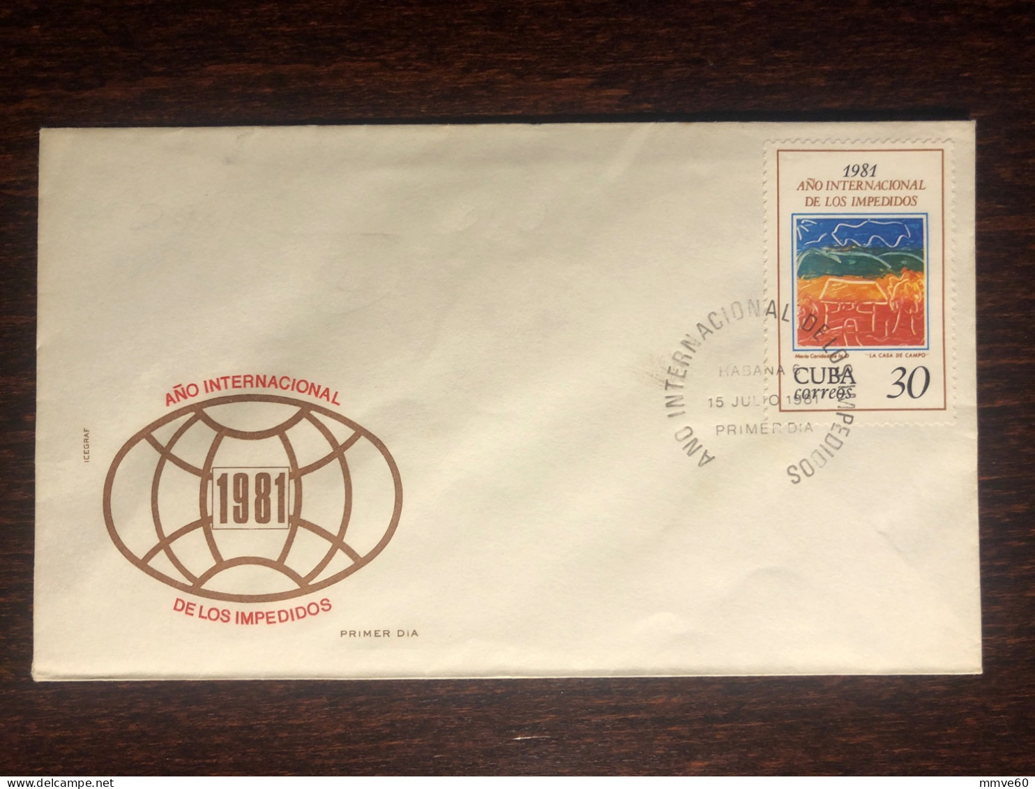 CUBA FDC COVER 1981 YEAR DISABLED PEOPLE HEALTH MEDICINE STAMP - Briefe U. Dokumente