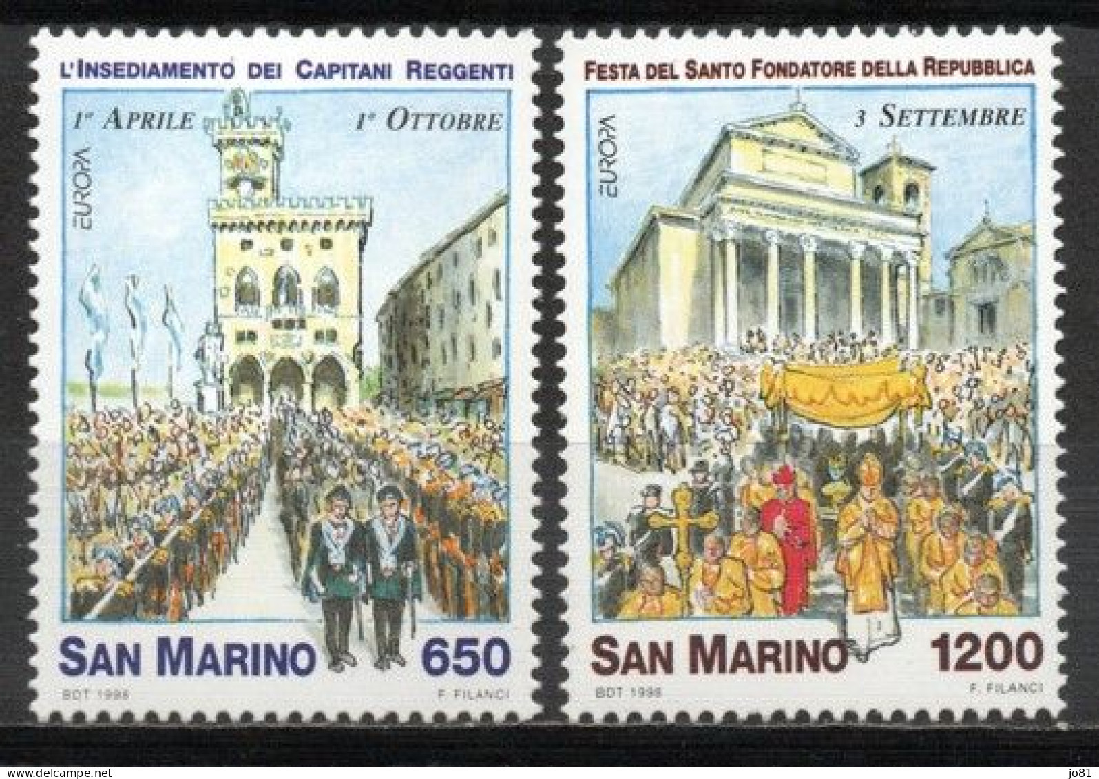 Saint-Marin YT 1563-1564 Neuf Sans Charnière XX MNH Europa 1998 - Neufs