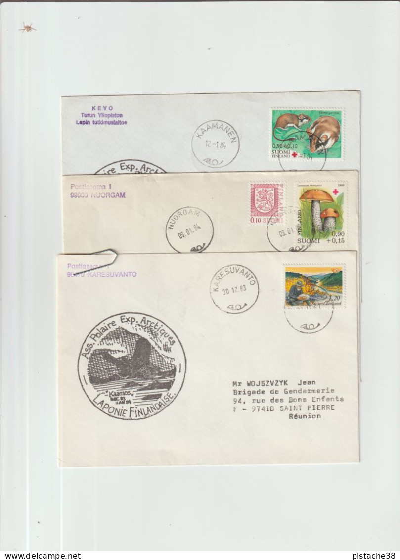 FINLAND, Lot De 6 Enveloppes Affranchies En 1984 Avec Des Sceaux " Ass. Polaire Exp. Arctiques " - Gebraucht