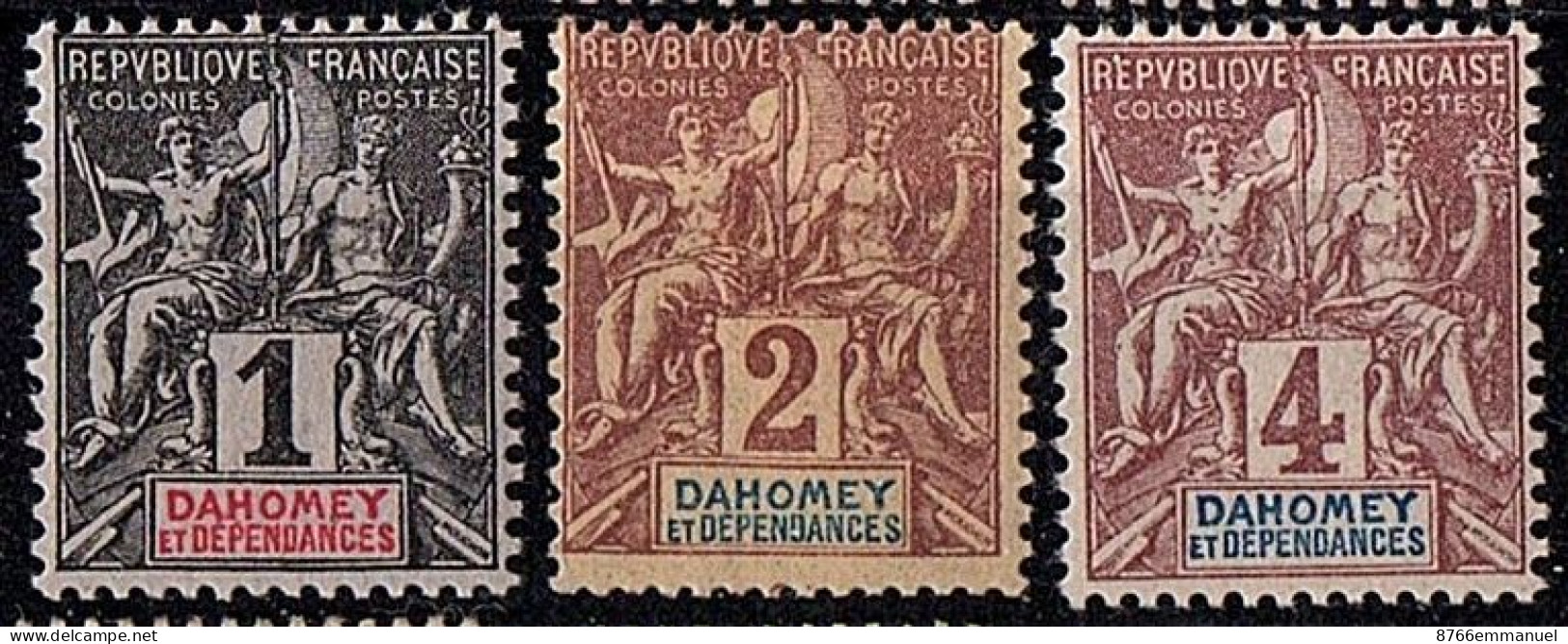 DAHOMEY N°6 A 8 N* - Unused Stamps