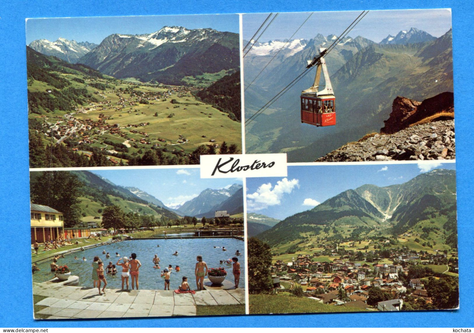 FEL1673, Klosters Mit Gatschieferspitz, Luftseilbahn Gotschnagrat, Silvrettagruppe, Plattenhörner, GF, Circulée 1978 - Klosters