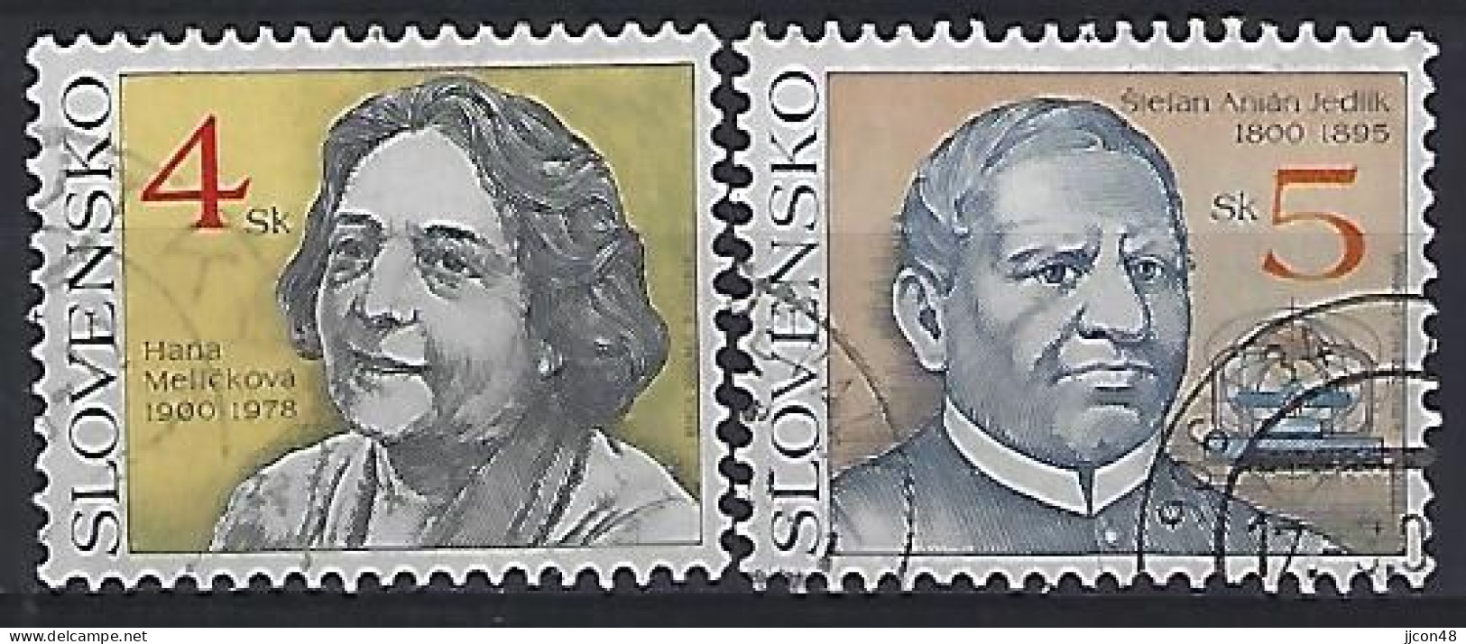 Slovakia 2000  Personalities (o) Mi.361-362 - Used Stamps