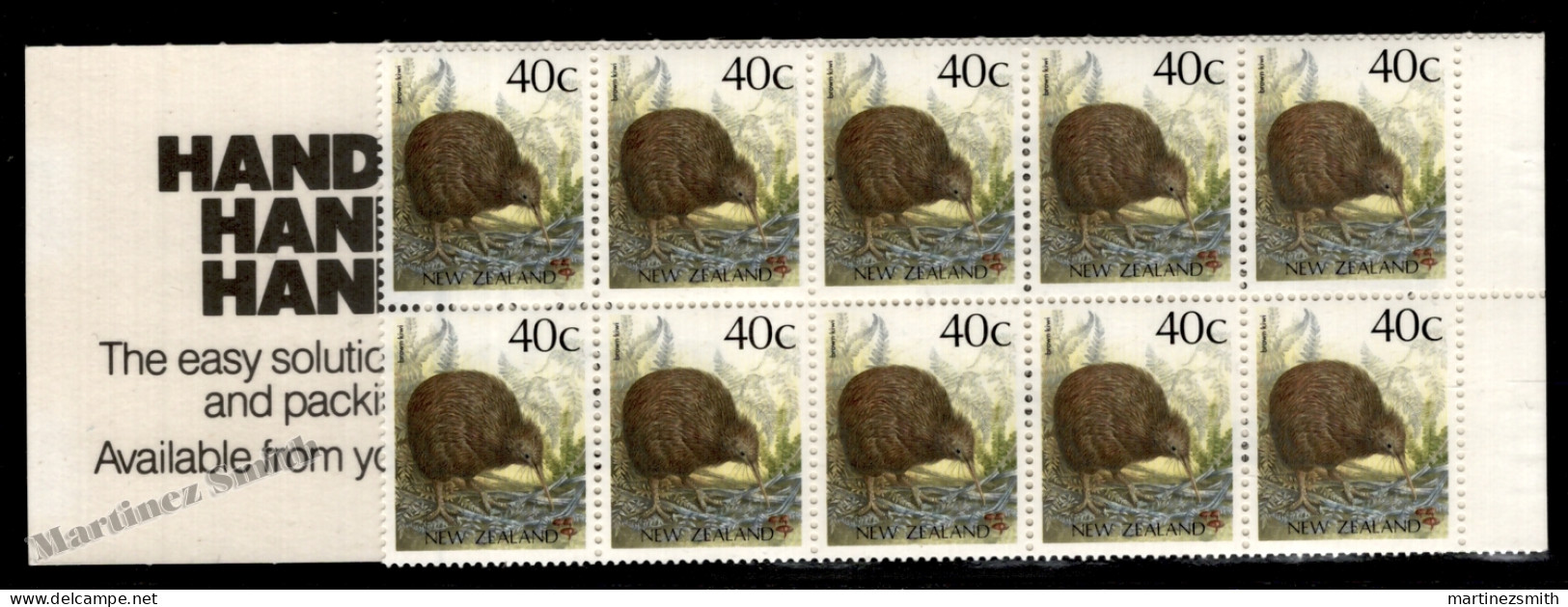 New Zealand - Nouvelle Zelande 1988 Yvert C1014, Fauna, Birds, Brown Kiwi - Booklet - MNH - Markenheftchen