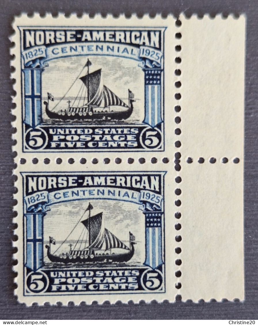 Etats-Unis 1925 N°264  En Paire BdF  1* Et 1**TB Cote 67€80 - Unused Stamps