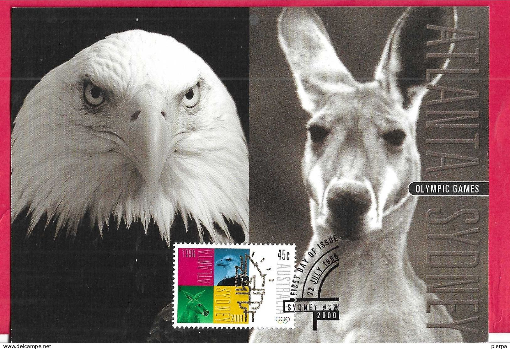 AUSTRALIA - CARTOLINA MAXIMUM - OLIMPIC GAMES - ANNULLO F.D.C. *22.JULY.1996* - Maximumkaarten