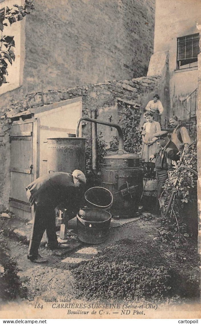 78 - CARRIERES-SUR-SEINE - Sublime Cliché Animé D'un Bouilleur De Cru En Action - Carrières-sur-Seine