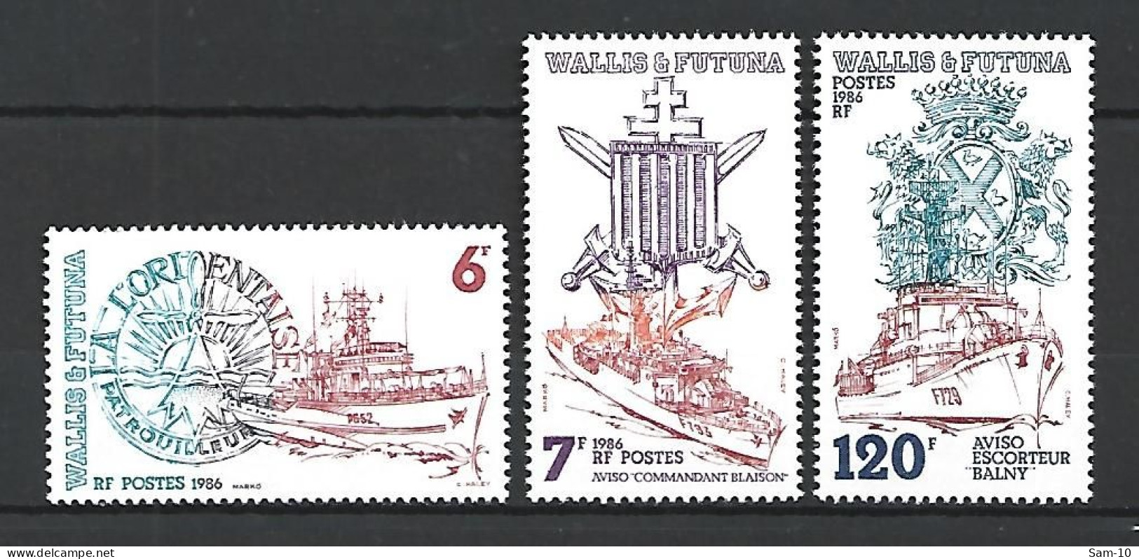 Timbre De Wallis & Futuna Neuf ** N 348 / 350 - Unused Stamps