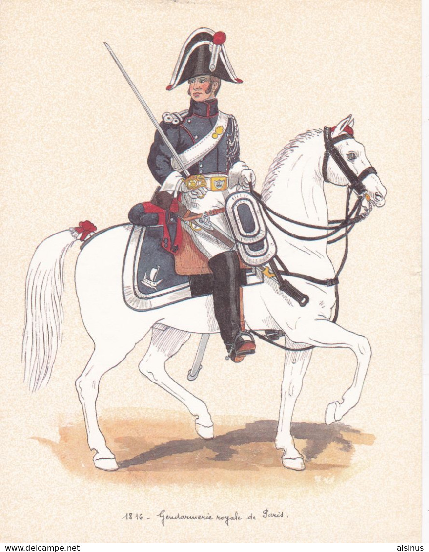 GENDARMERIE ROYALE DE 1816 A 1830 - 10 GRAVURES - Politie & Rijkswacht