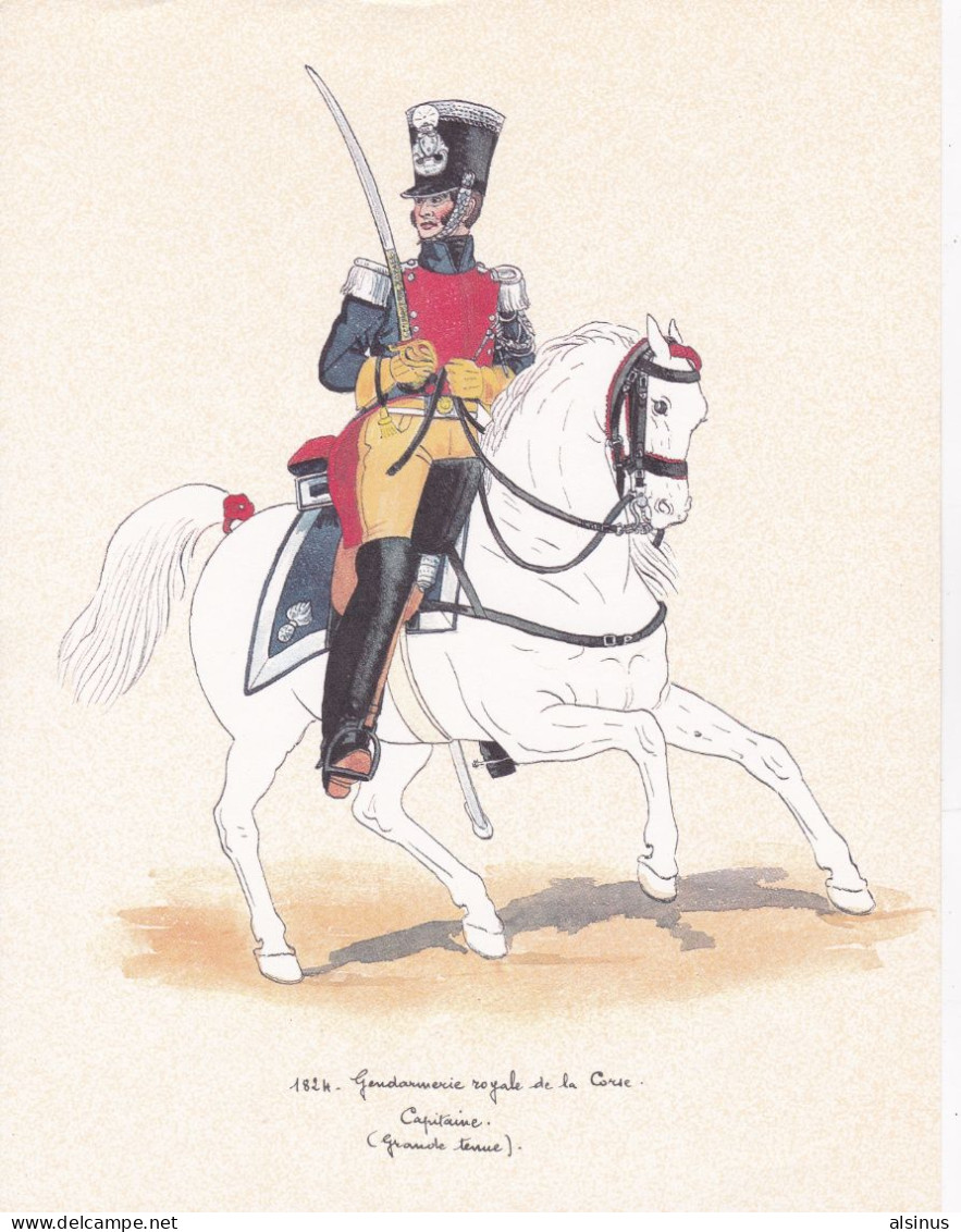 GENDARMERIE ROYALE DE 1816 A 1830 - 10 GRAVURES - Police & Gendarmerie