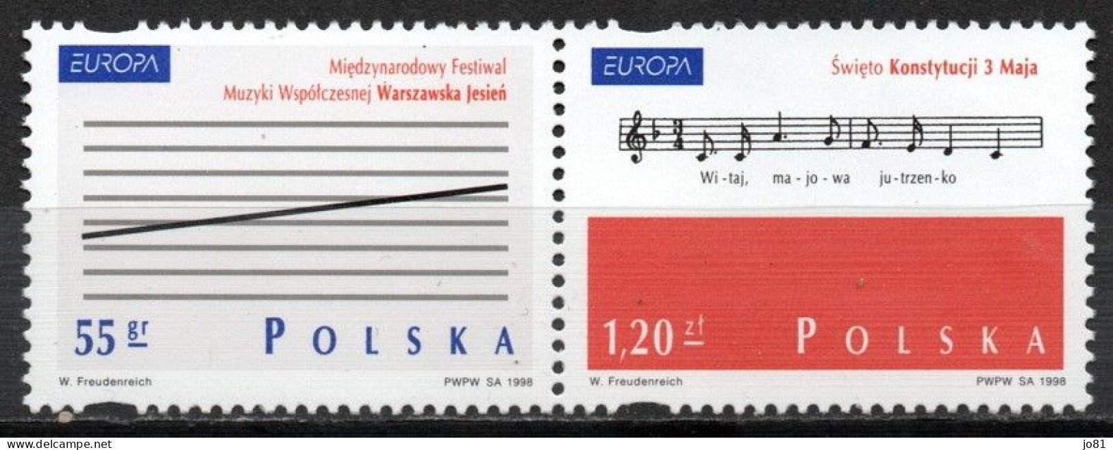 Pologne YT 3497-3498 Neuf Sans Charnière XX MNH Europa 1998 - Neufs