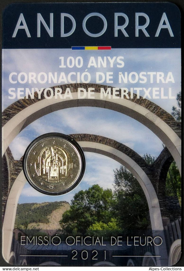 AN20021.3 - COINCARD ANDORRE - 2021 - 2 Euros Commémo. Notre Dame De Meritxell - Andorre