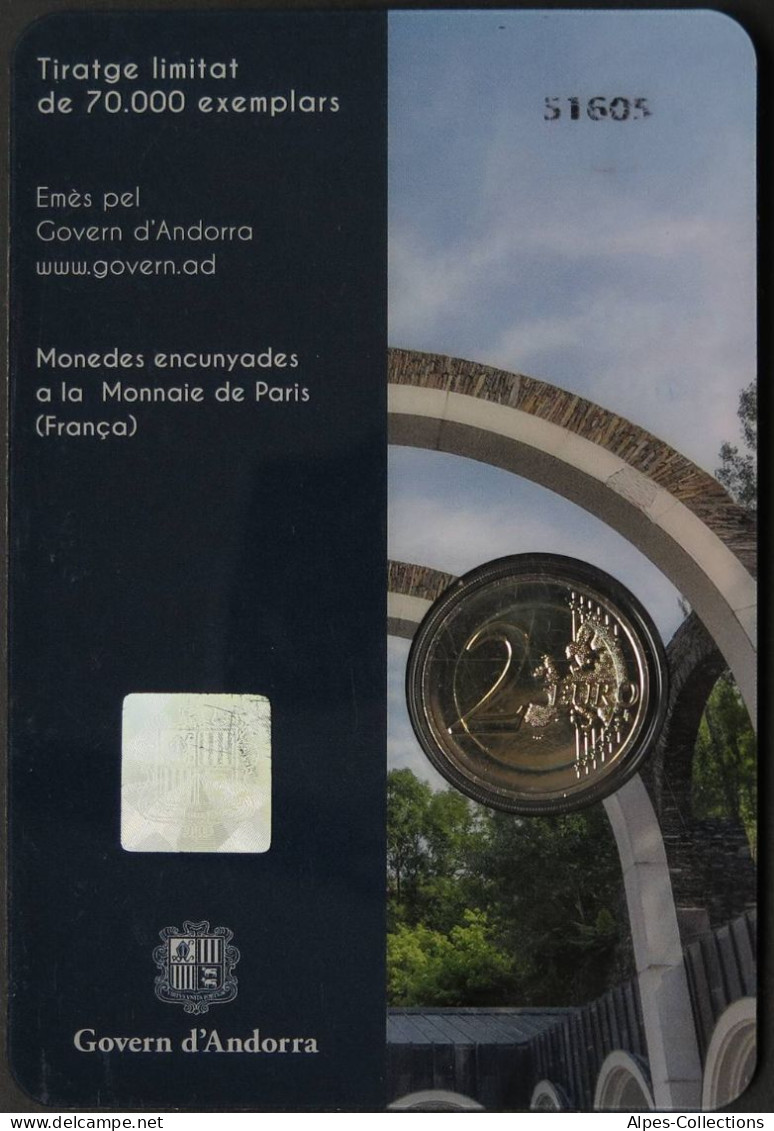 AN20021.3 - COINCARD ANDORRE - 2021 - 2 Euros Commémo. Notre Dame De Meritxell - Andorra