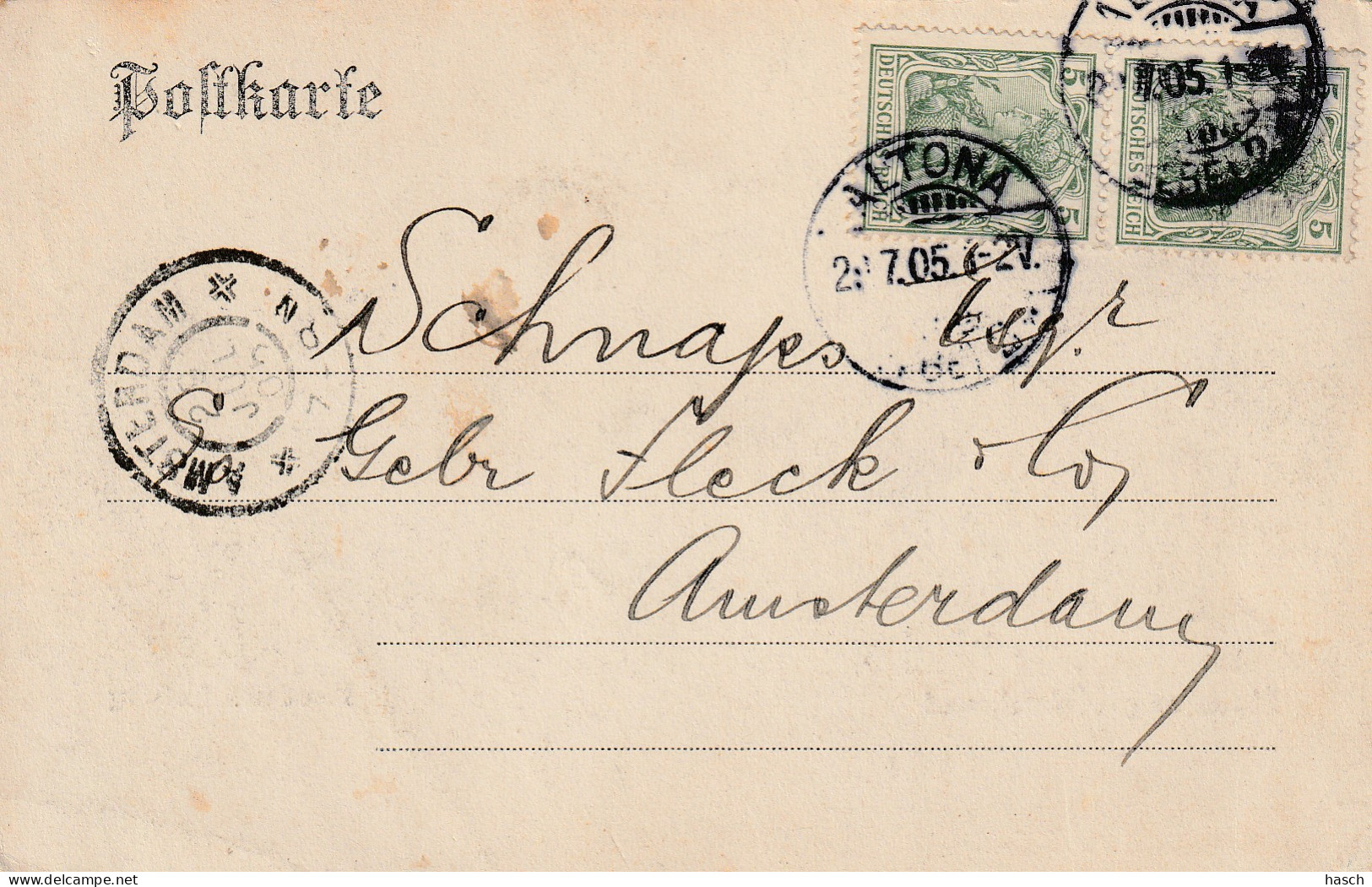 4920 197 Hamburg Uhlenhorst, Kanal Am Hofweg. 1905.  - Nord