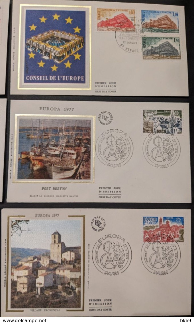 12 FDC Cheffer, Croix Rouge, Europa ... - 1970-1979