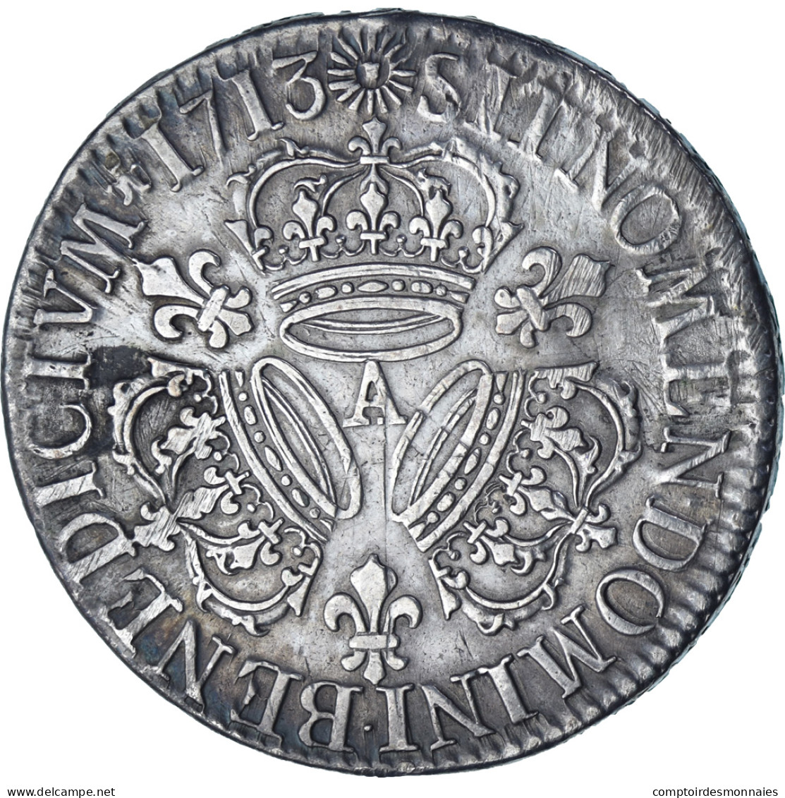 France, Louis XIV, Ecu Aux 3 Couronnes, 1713, Paris, Argent, TTB+, Gadoury:229 - 1643-1715 Lodewijk XIV De Zonnekoning