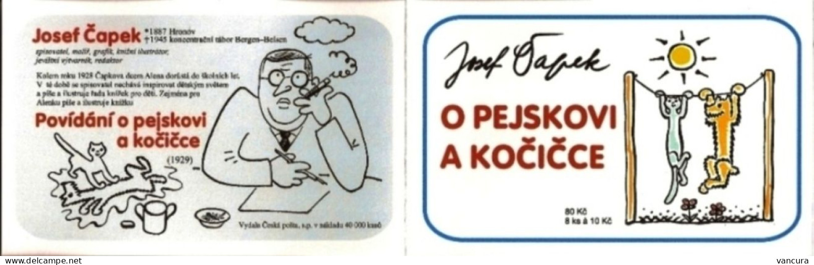 Booklet 561 Czech Republic Doggie And Pussie 2008 Dog And Cat Josef Capek - Neufs