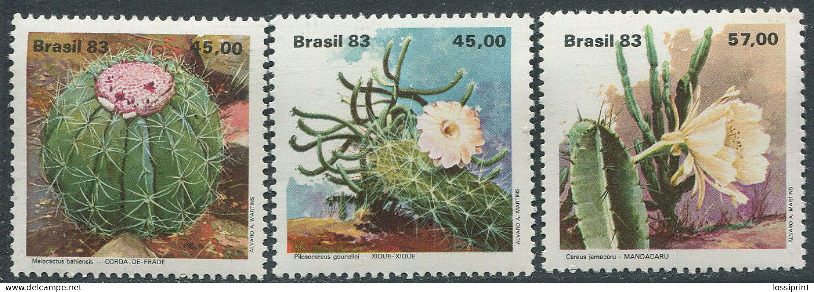 Brasil:Brazil:Unused Stamps Cactuses, 1983, MNH - Cactus