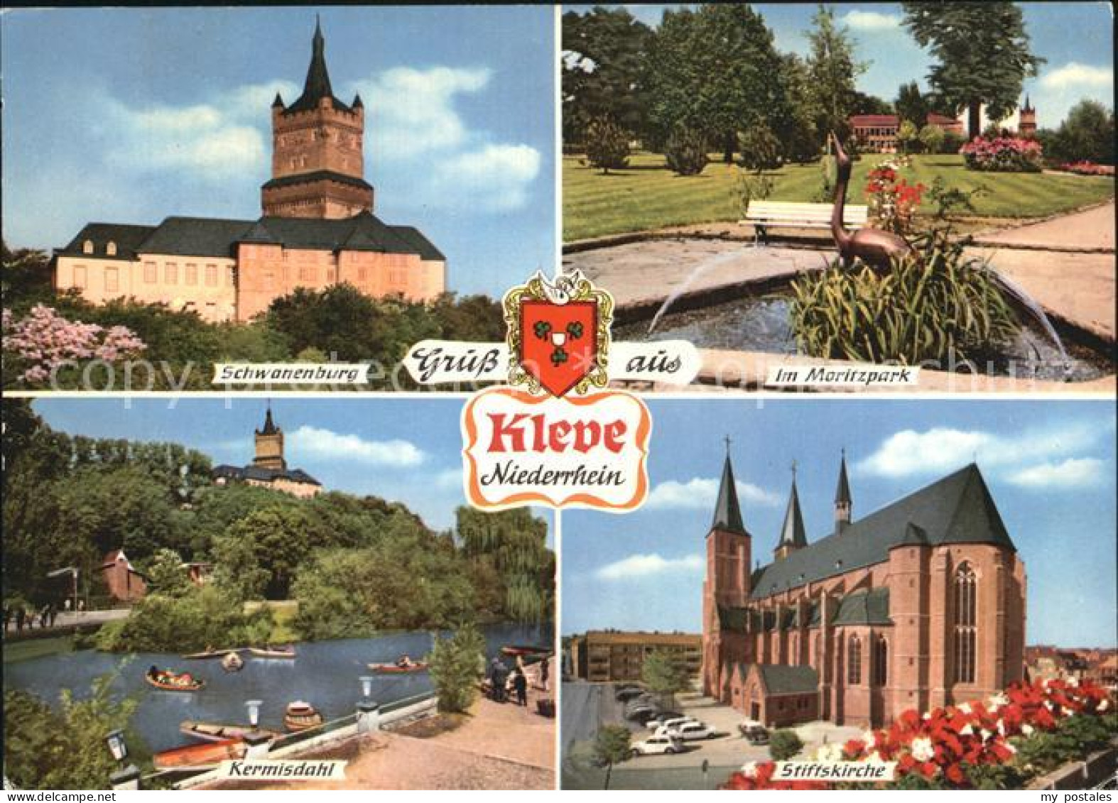 72410206 Kleve Schwanenburg Moritzpark Kermisdahl Stiftskirche Kleve - Kleve