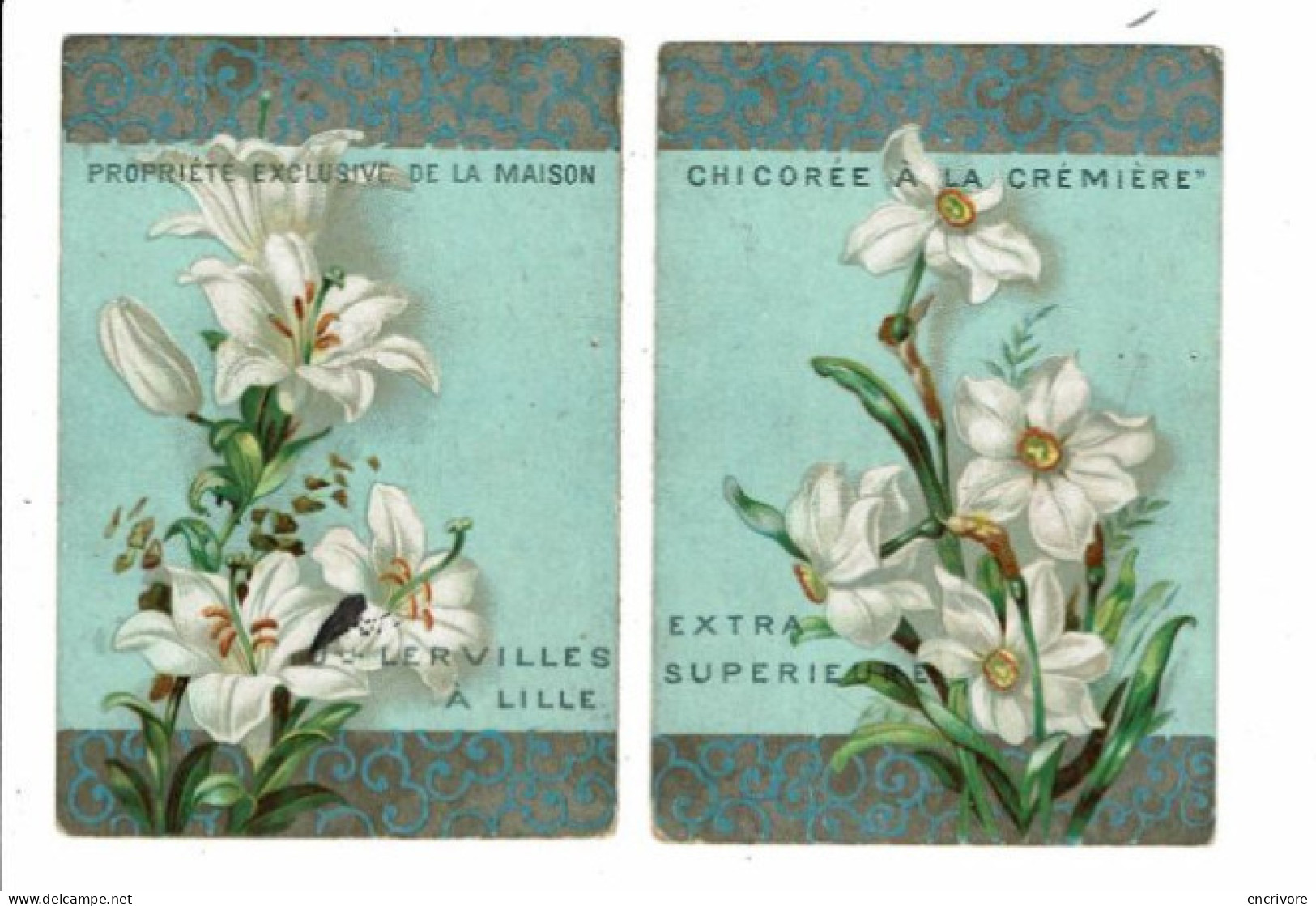 Calendrier Publicitaire 1888 CHICOREE A LA CREMIERE LERVILLES LILLE - Tamaño Pequeño : ...-1900