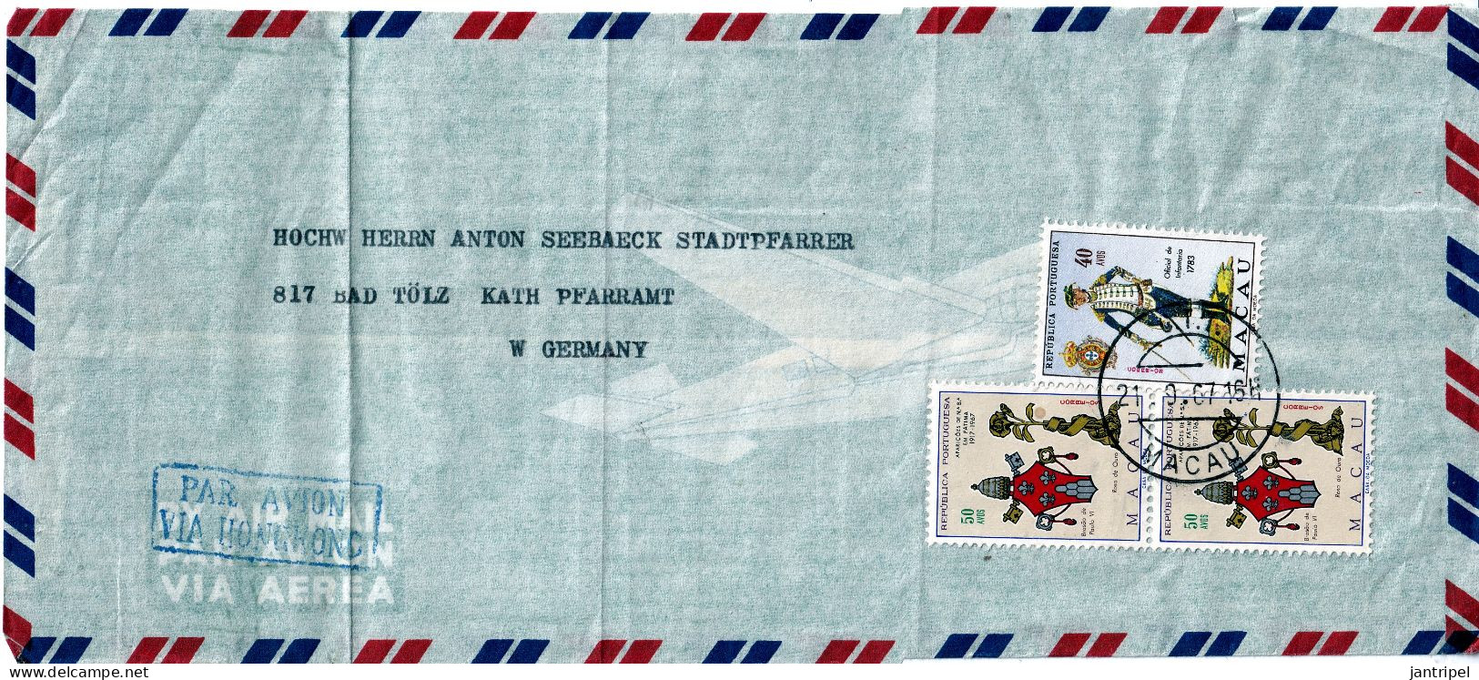 MACAU  1967 COVER TO GERMANY - Briefe U. Dokumente